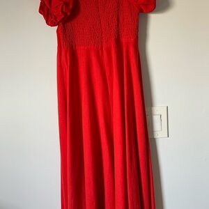 ASTR the Label Off the Shoukder A-Line Red Dress